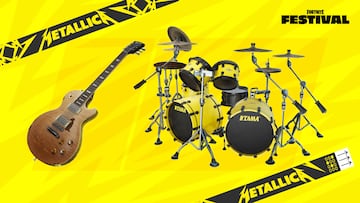 fortnite festival temporada 4 metallica instrumentos musica