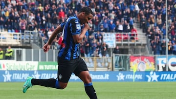 Bergamo (Italy), 03/05/2023.- Atalanta's Luis Muriel celebrates after scoring the 3-1 goal during the Italian Serie A soccer match between Atalanta BC and Spezia Calcio, in Bergamo, Italy, 03 May 2023. (Italia) EFE/EPA/MICHELE MARAVIGLIA
