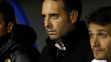 Bordalás, junto a Javier Vidal, durante el partido ante el Tenerife