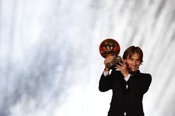 El jugador croata del Real Madrid Luka Modric, ganador del Balón de Oro.