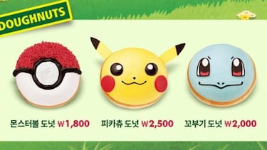 Nuevos donuts de Pokémon basados en Pikachu y Squirtle