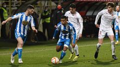 Juergen Elitim en el partido de la primera vuelta ante la Cultural Leonesa.