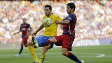 Antolín Alcaraz, con Luis Suárez.