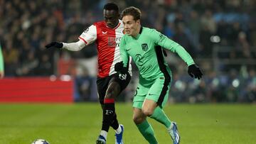 28/11/23 PARTIDO CHAMPIONS LEAGUE
FASE DE GRUPOS GRUPO
FEYENOORD - ATLETICO DE MADRID
YANKUBA MINTEH RODRIGO RIQUELME