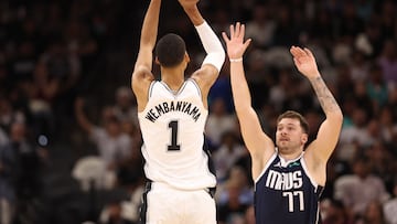 Luka Doncic’s Mavs beat the Spurs in their NBA season opener and Doncic said it was loud with Wembanyama on the court, but that it was “a fun challenge”.