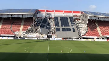 Cae parte de la cubierta del estadio del AZ Alkmaar