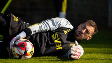 Manu García, en un entrenamiento con el Real Murcia.