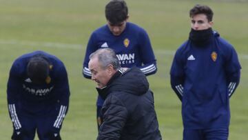 Juan Ignacio Mart&iacute;nez, en el entrenamiento de esta tarde.