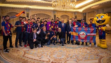 Una imagen del Barça en el Ritz-Carlton de Yeda.