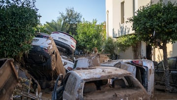 Varios coches amontonados, a 2 de noviembre de 2024, en Alfafar, Valencia, Comunidad Valenciana (España). Más de 200 voluntarios de Protección Civil de toda España están participando en las tareas de emergencia como consecuencia de la DANA que el pasado 29 de octubre afectó a la provincia de Valencia. La cifra de fallecidos por el temporal es más de 210, y desde ayer, 1 de noviembre, se ha restringido el acceso con vehículos privados a los municipios afectados.
02 NOVIEMBRE 2024;DANA;PROTECCIÓN CIVIL;VOLUNTARIOS;EJÉRCITO;RIADA;BARRO;BÚSQUEDA;BOTELLAS DE AGUA;AGUA;;PIXELADA
Lorena Sopêna / Europa Press
02/11/2024