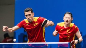 12/04/24 TENIS DE MESA
PREOLIMPICO CLASIFICACION JJOO PARIS 2024
SELECCION ESPAÑOLA ESPAÑA DOBLES MIXTO
ALVARO ROBLES Y MARIA XIAO
FOTO ENVIADA RAFA.PAYA.
