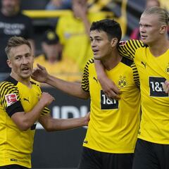 Giovanni Reyna hace gol en festival de Haaland ante Eintracht Frankfurt