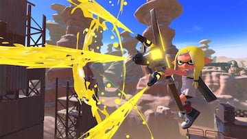 El Acromatizador Triple, una de las nuevas armas de Splatoon 3.