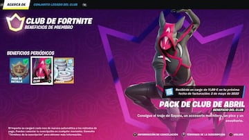 Sayara es el skin del Club de Fortnite en abril de 2022
