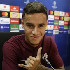 Coutinho: "Es increíble lo que hace Messi con los tiros de faltas"