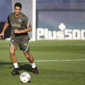 Primer entrenamiento de Luis Suárez con el Atlético de Madrid.