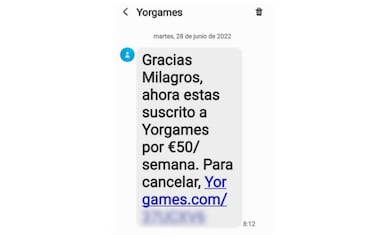 En qué consiste la estafa del SMS de Yorgames que hace perder 50 euros por un mensaje scam
