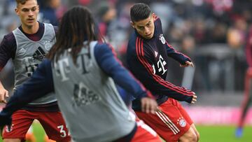 James Rodríguez y sus compañeros en Bayern Múnich