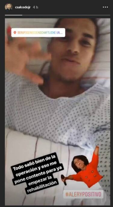 Carlos Salcedo fue operado con éxito del tobillo
