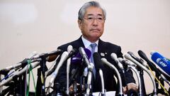 El presidente del Comit&eacute; Ol&iacute;mpico Japon&eacute;s Tsunekazu Takeda, interviene en una rueda de prensa para desmentir que hubiese sobornos para lograr los Juegos Ol&iacute;mpicos de Tokio 2020.