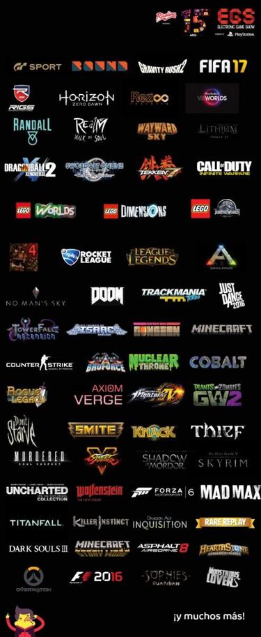 Los juegos que estarán en el Electronic Game Show 2016