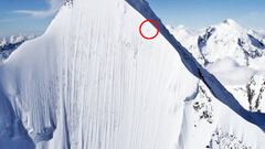 Así se baja por una ladera muy empinada de los Alpes: genial