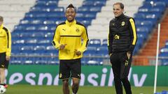 06/12/16  PREVIA CHAMPIONS LEAGUE FASE DE GRUPOS GRUPO F REAL MADRID - BORUSSIA DORTMUND 
 ENTRENAMIENTO ESTADIO SANTIAGO BERNABEU 
 AUBAMEYANG THOMAS TUCHEL