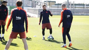 Busquets se queda en el gimnasio y es duda ante el Valencia