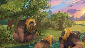 Retrato del Gigantopithecus blacki¡¯, el simio m¨¢s grande de la Tierra.