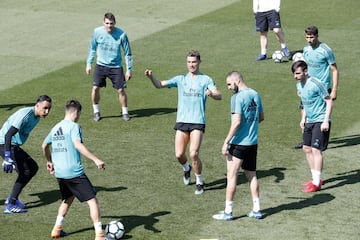 Cristiano Ronaldo dentro del rondo. 