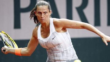 La italiana Roberta Vinci durante la final con Petra Kvitova.