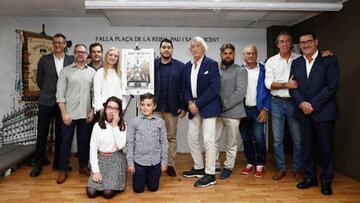 La presentación de la falla 'El León de Mestalla'.