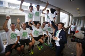 Celebración del Córdoba por el ascenso a primera división