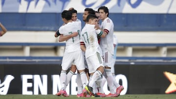 during the game Mexico vs Australia, friendly preparation for the Tokyo 2020 Olympic Games, at Municipal Antonio Lorenzo Cuevas Stadium, on June 12, 2021.
<br><br>
durante el partido Mexico vs Australia, amistoso de prepa