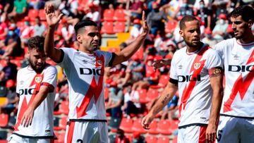 Falcao García en un partido del Rayo Vallecano