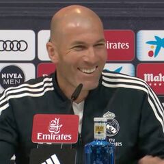 El ataque de risa de Zidane en la sala de prensa al hablar de su hijo Luca