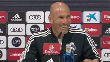 El ataque de risa de Zidane en la sala de prensa al hablar de su hijo Luca