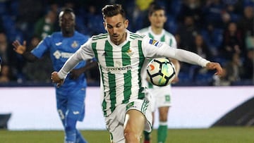 Fabián, en un partido con el Betis.