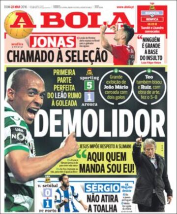 Portadas de la prensa mundial