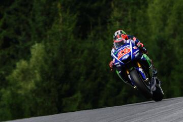 Maverick Viñales durante la sesión clasificatoria del GP de Austria.