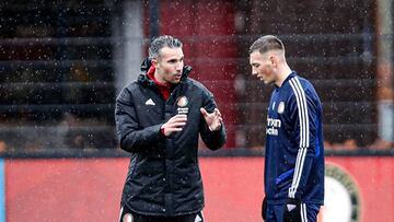 Van Persie y Bozenik, en el Feyenoord.