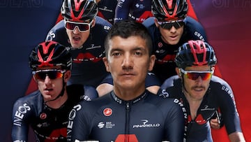 Formación del Ineos para la Vuelta a Suiza.