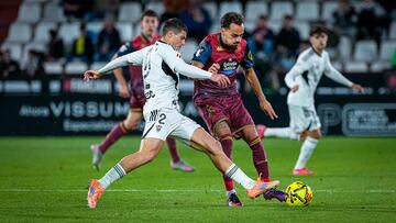 Lorenzo Aguado, en un partido con el Albacete.
