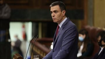 El presidente del Gobierno, Pedro S&aacute;nchez, comparece en una sesi&oacute;n plenaria, en el Congreso de los Diputados, a 2 de febrero de 2022, en Madrid (Espa&ntilde;a). Durante el pleno han abordado la posici&oacute;n de Espa&ntilde;a frente al conf