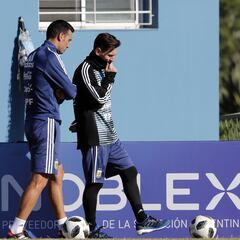 Messi: primer entrenamiento de preparación para el Mundial