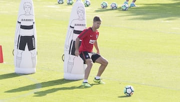 Vietto, en un entrenamiento del Atlético de Madrid.