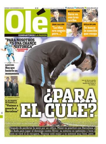 Portadas de la prensa mundial