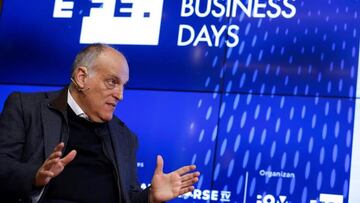 Javier Tebas, presidente de LaLiga, durante el Foro EFE Sport Business Days.