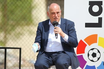 Javier Tebas, President of La Liga during Institutional Presentation of ESC Madrid, the sports and educational center that both professional leagues, La liga and NBA, will share in Villaviciosa de Odon on Jun 15, 2021 in Villaviciosa de Odon, Madrid, Spai