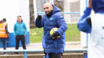 Abelardo en un entrenamiento.